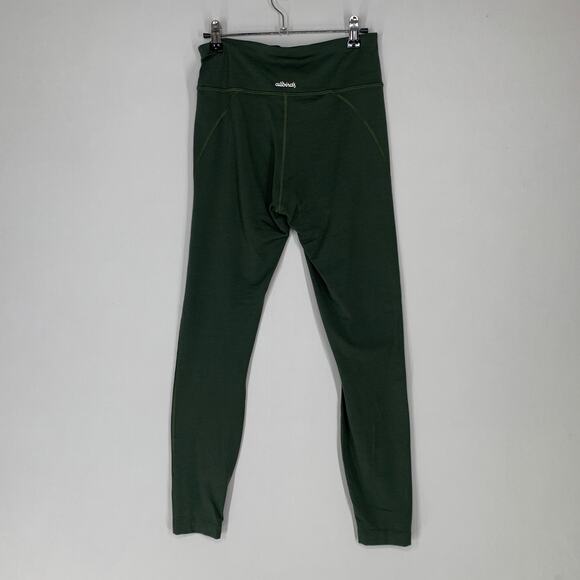 Allbirds Women Leggings Small Green Active Pants Yoga Gym Wool Blend 26.5 - Picture 7 of 10